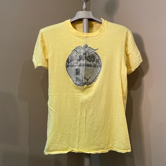 Vtg 70s NY Glitter iron on transfer tourist tee . - Picture 2 of 5
